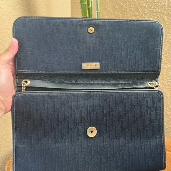 CHRISTIAN DIOR VINTAGE TROTTER MONOGRAM FLAP PURSE - Picture 7 of 13